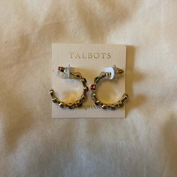 ⭐️FREE add on - semi precious gold hoops - Talbots - Picture 2 of 3